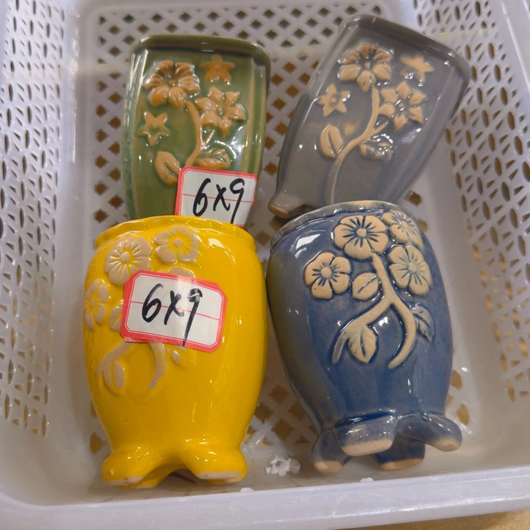 紫砂花盆粗陶精雕