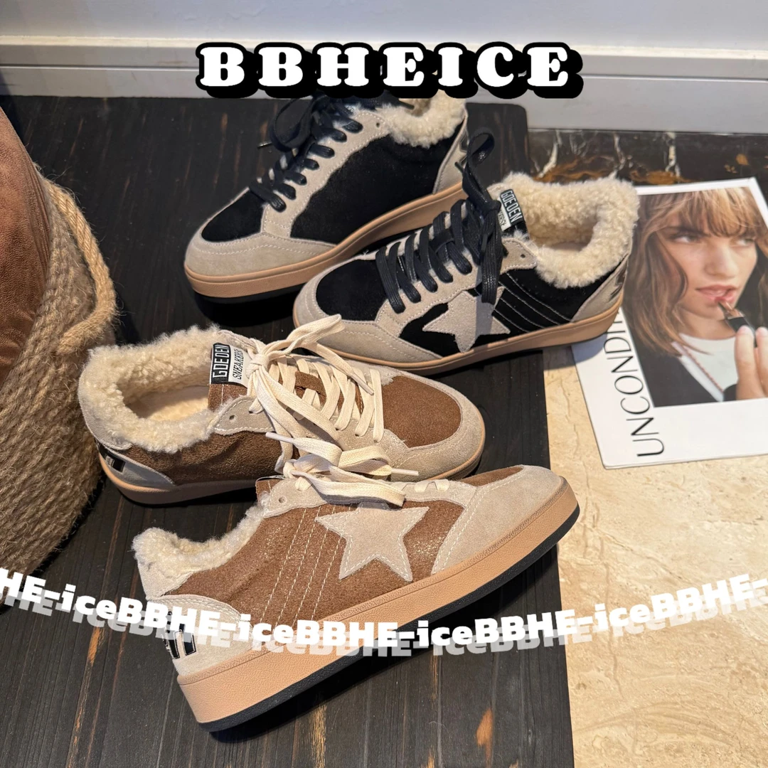 平底防臭秋季中跟增高时尚休闲鞋时尚防脏秋冬韩版休闲板鞋加绒