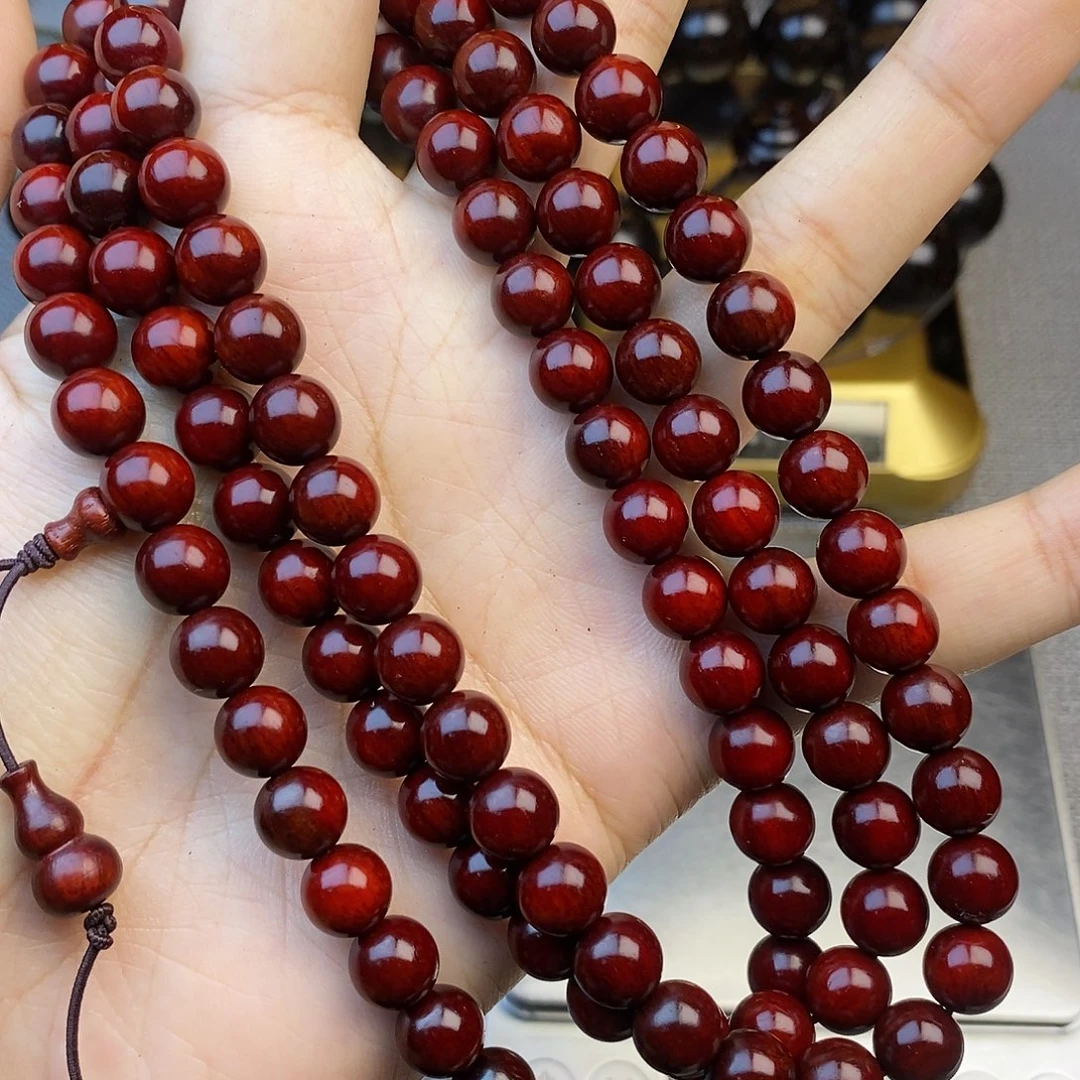 檀香紫檀（小叶紫檀）0.8 108高油密鸡血红