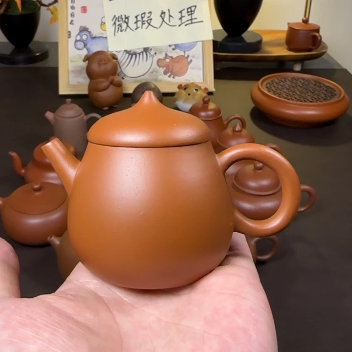 茶壶紫砂110cc微瑕渔翁