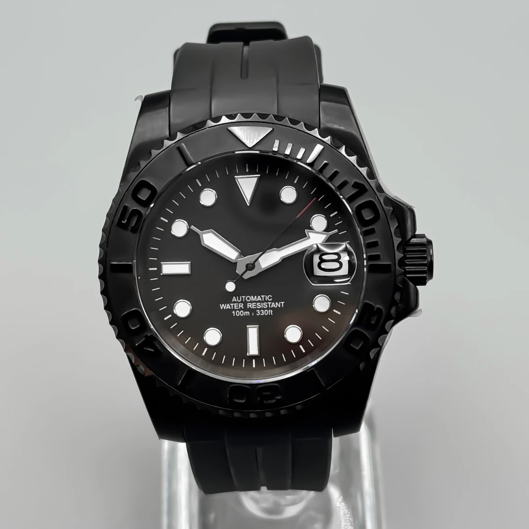 复刻劳黑武士风格男士潜水机械手表