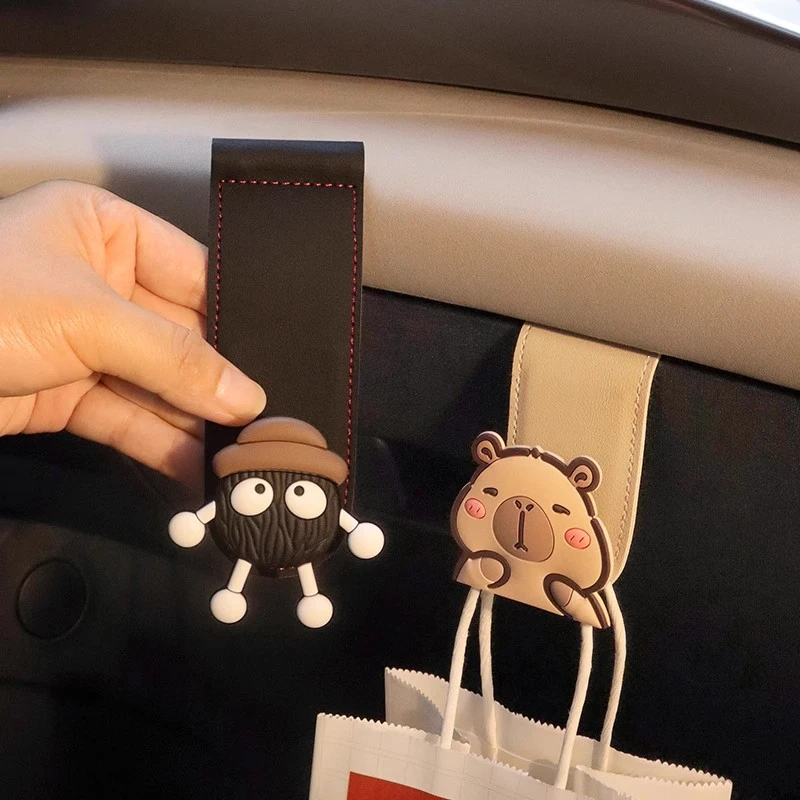 车载挂钩汽车副驾手套箱比亚迪通用型内饰用品奶茶咖啡早餐置物钩