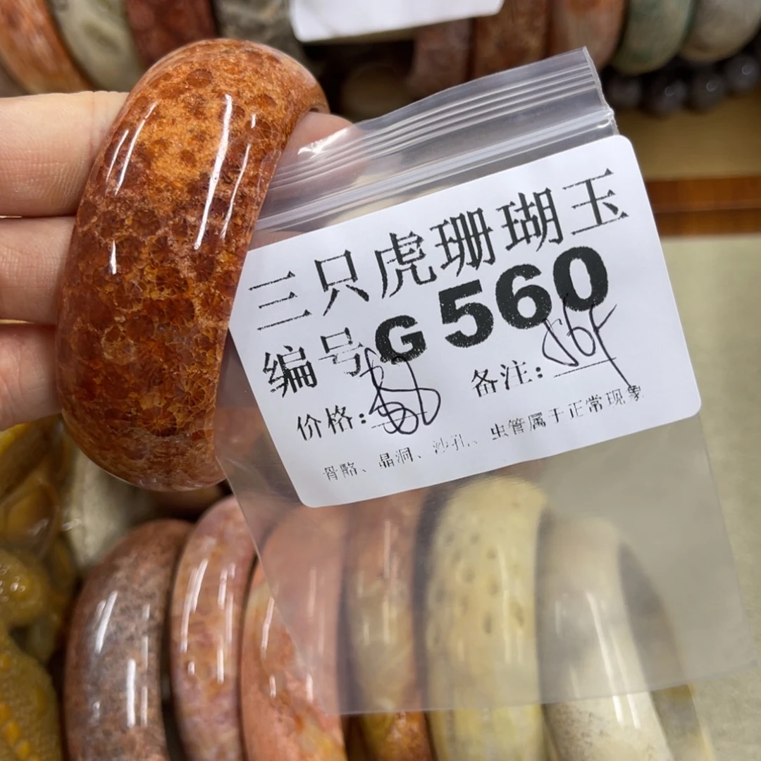 景***子硅化珊瑚（珊瑚玉）未镶嵌h