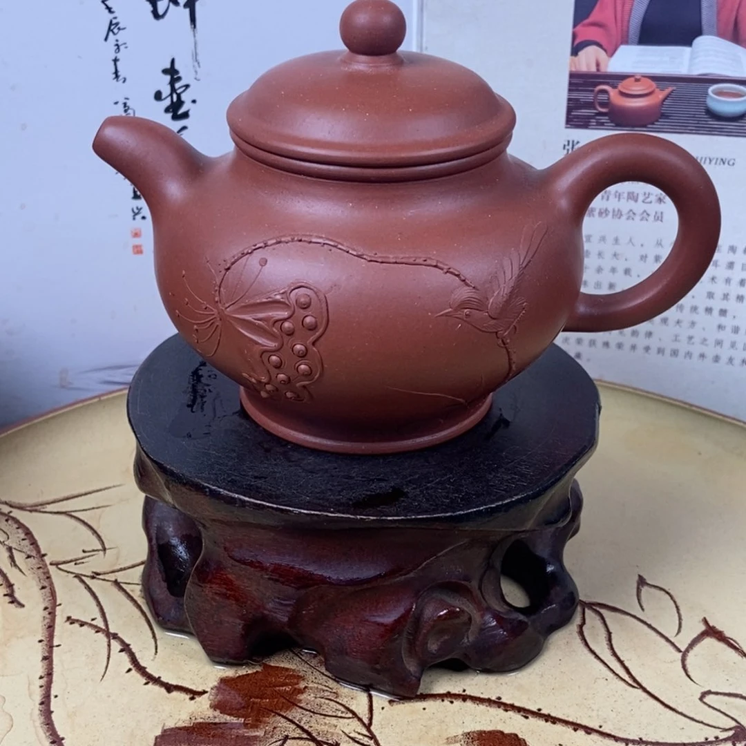 紫砂茶壶用****3全手220 宜兴紫砂壶容量