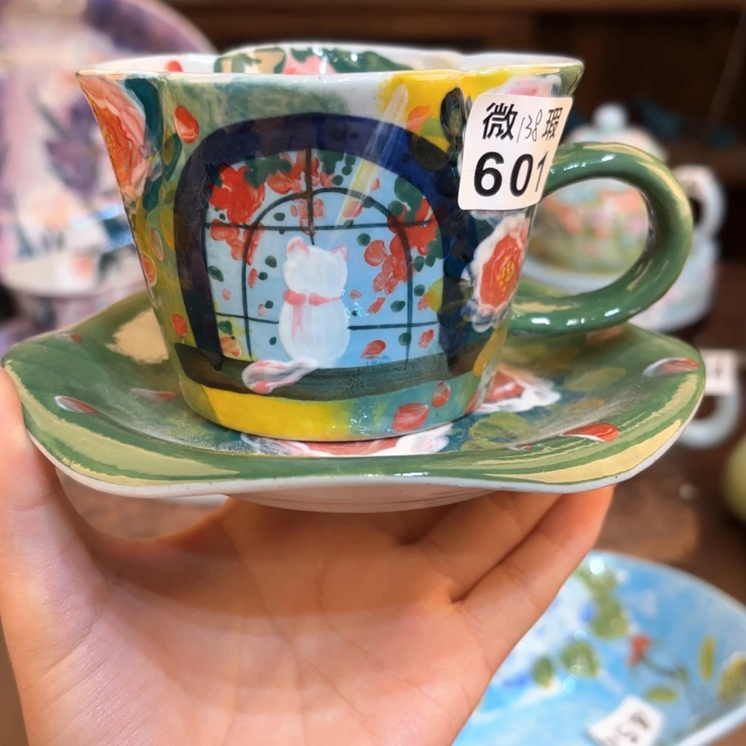 景德镇手绘高温釉下彩陶瓷茶具