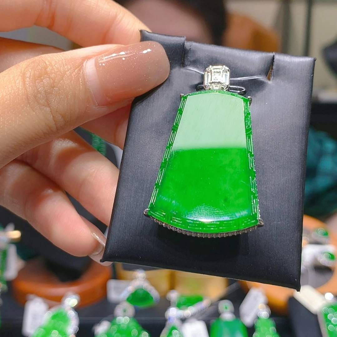 【闪购商品】翡翠银S925镶嵌颈饰5柒姐