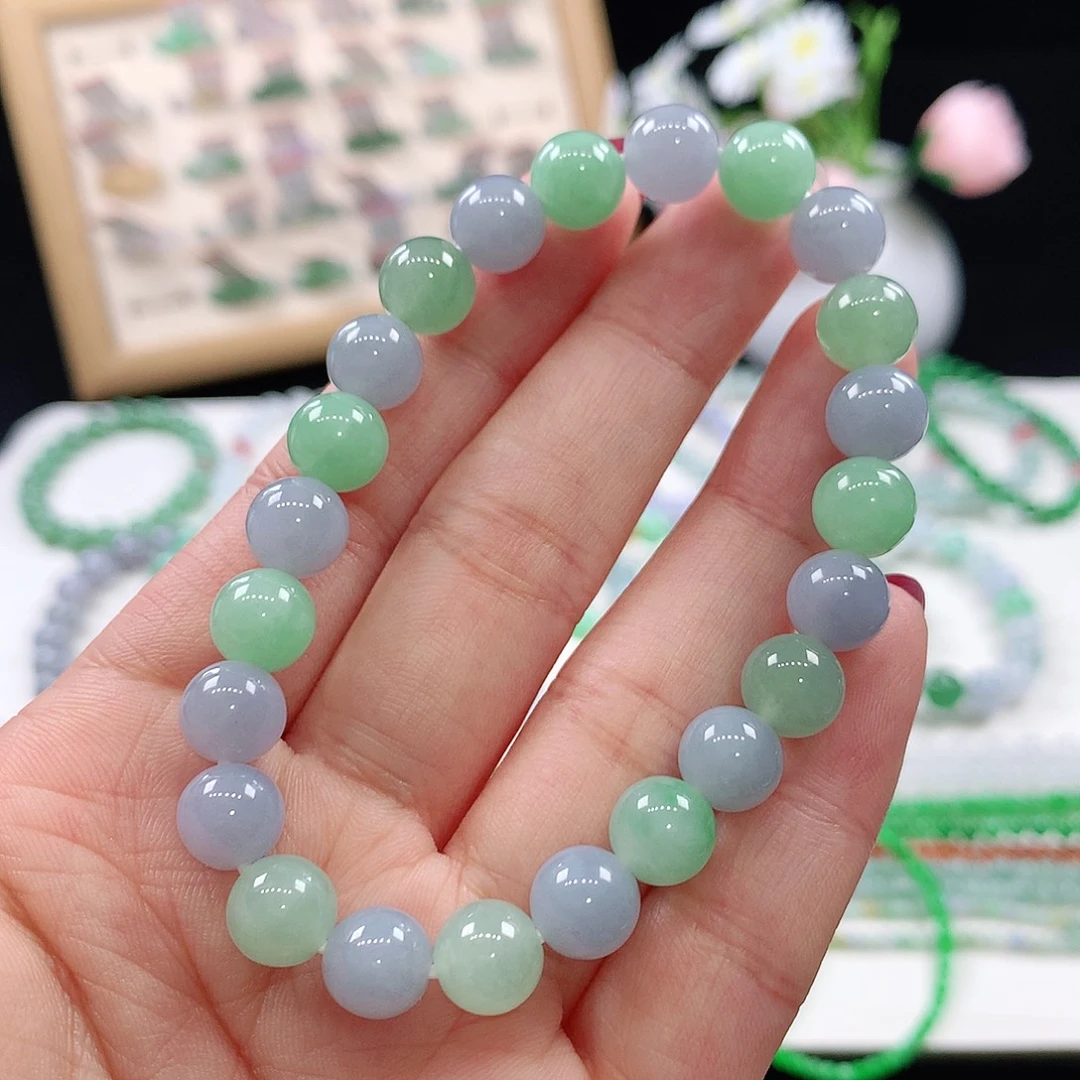 翡翠未镶嵌手链8.3mm