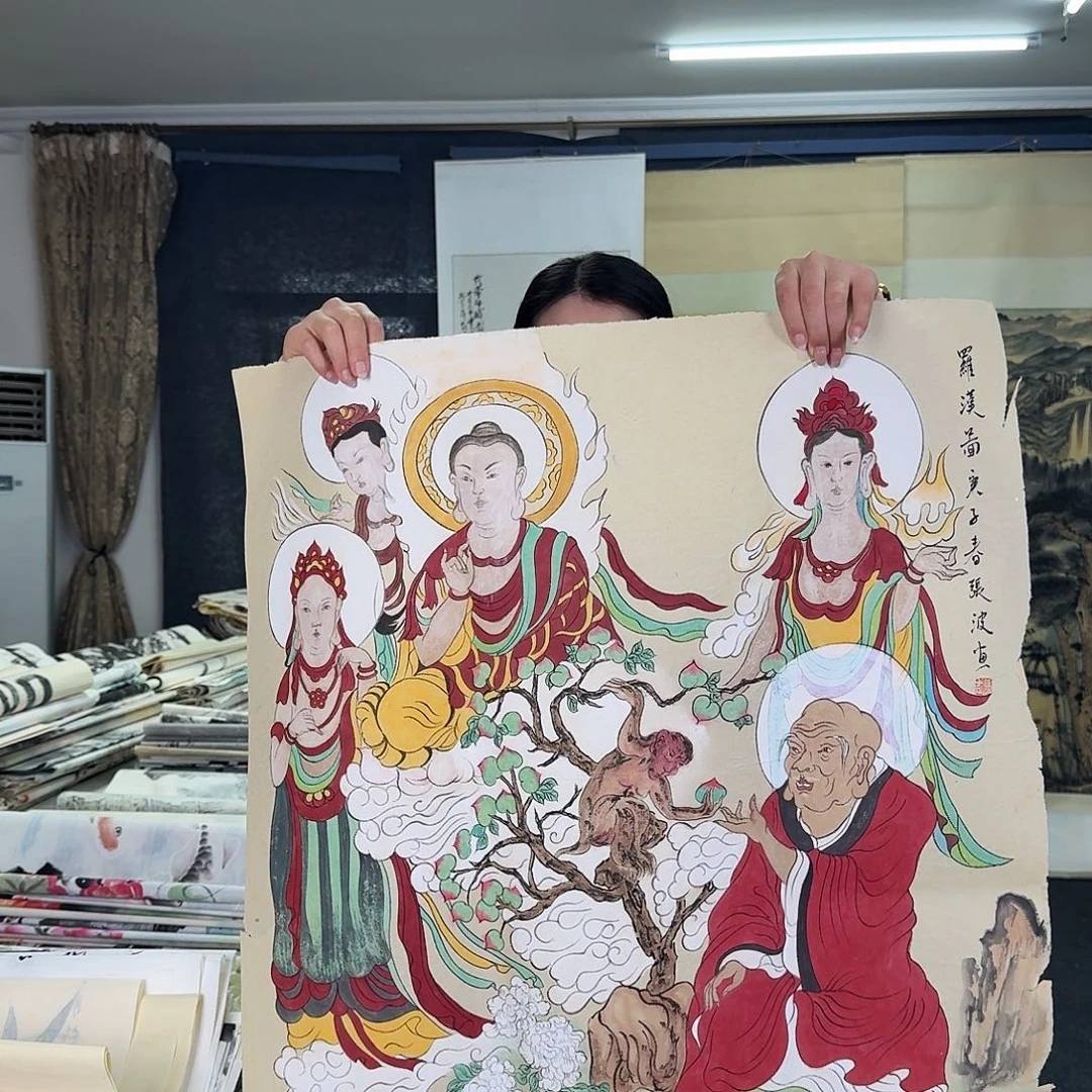 纯手绘国画作作作品