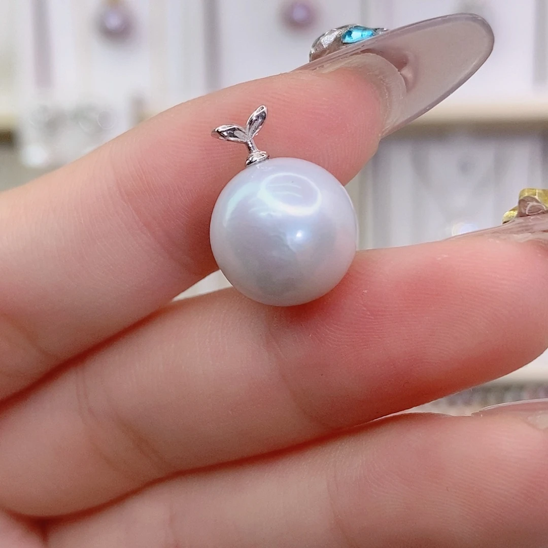 淡水珍珠银S925镶嵌颈饰11.9