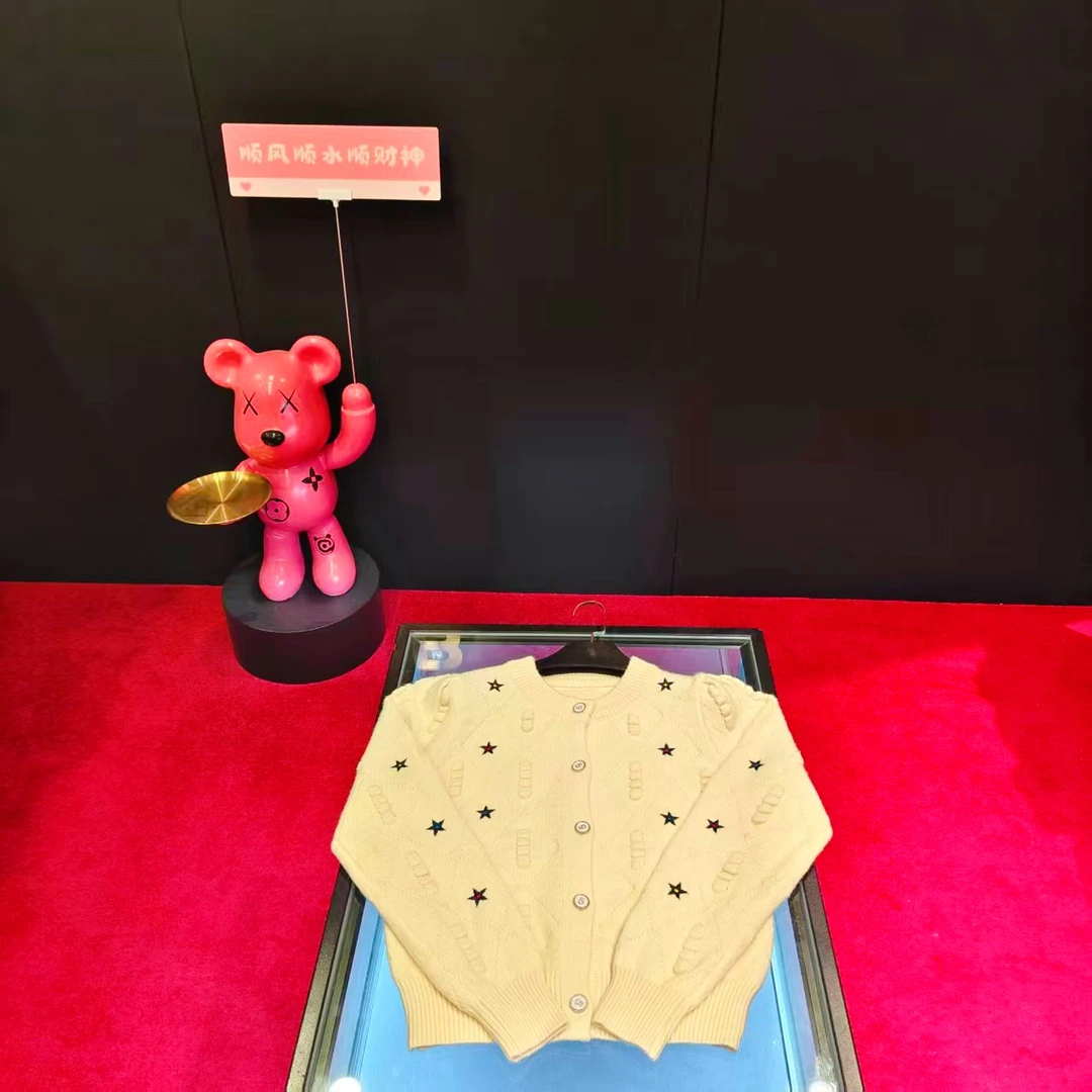 +127 秋季针织百搭圆领休闲长袖时尚开衫
