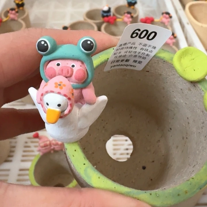 炏陶器物多肉花盆600