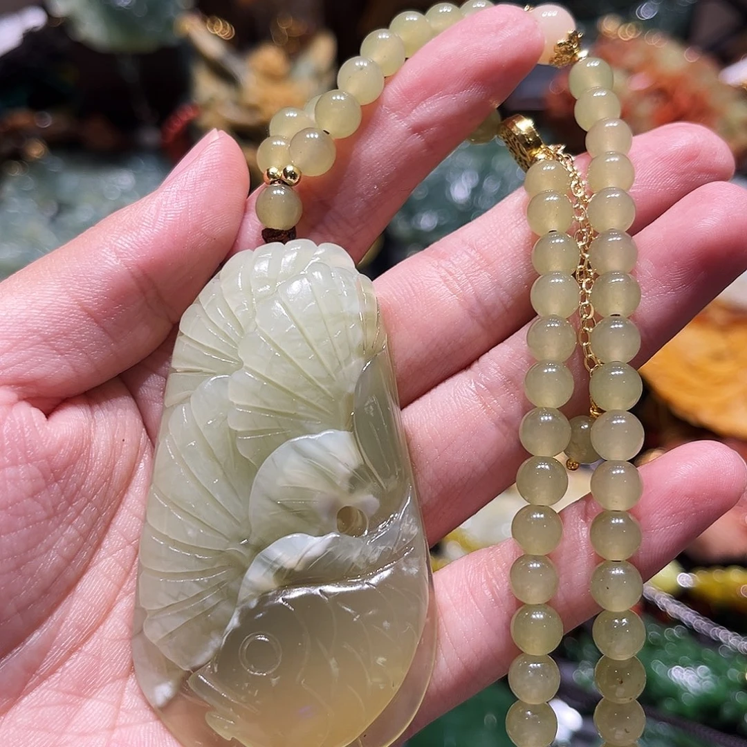 未镶嵌岫玉毛衣链