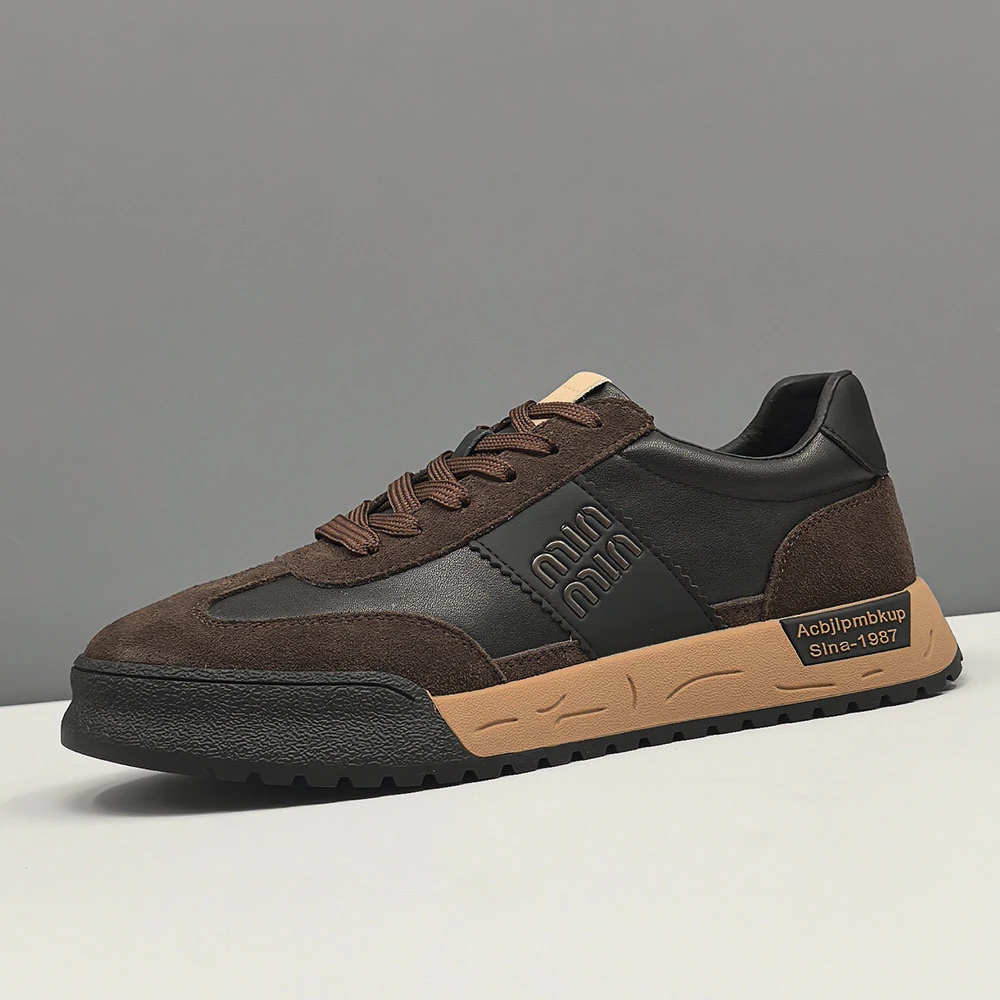 A-86032男士芒果鞋真皮板鞋男款潮流百搭鞋子小丑鞋男鞋休闲鞋