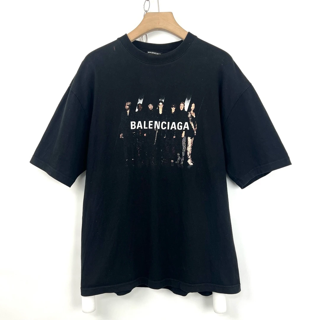 95新 Balenciaga/巴黎世家 m码/乐队人像印花短袖/06436