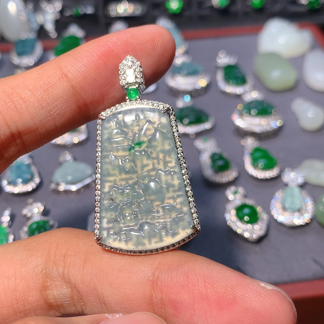 翡翠未镶嵌吊坠(不含链)