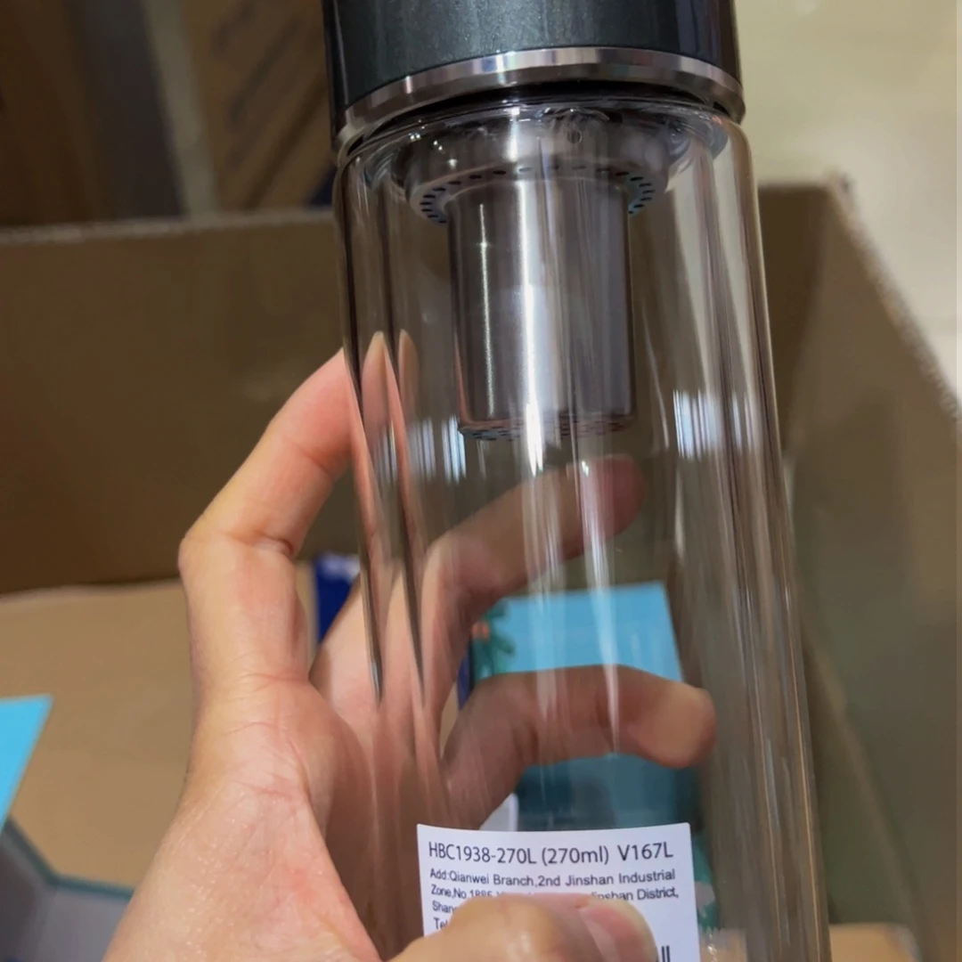 万象V167L双层玻璃杯270➕杯套