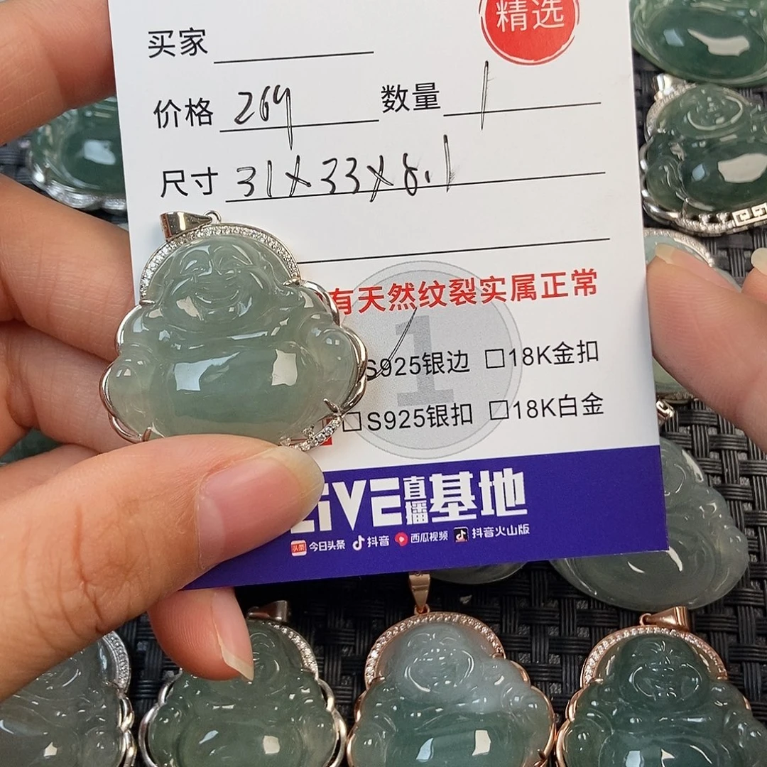 翡翠银S925镶嵌颈饰