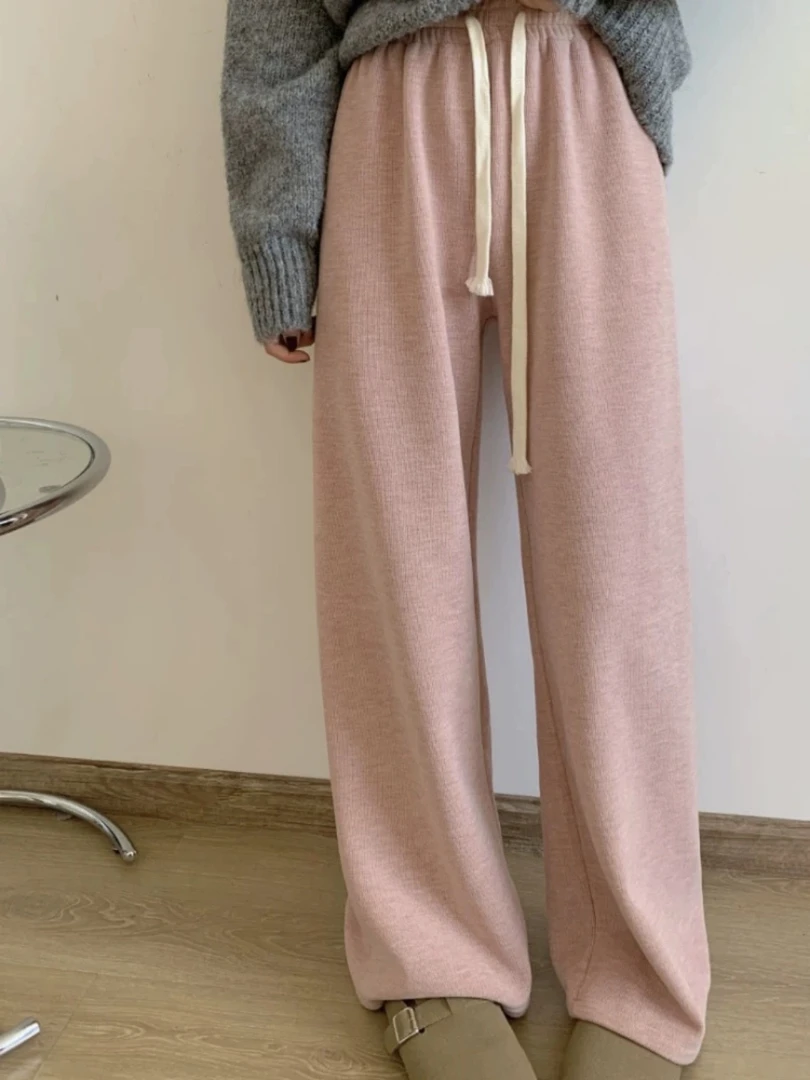 CARMENROOM 加厚加绒保暖宽腿裤 柔软显瘦气质显高百搭