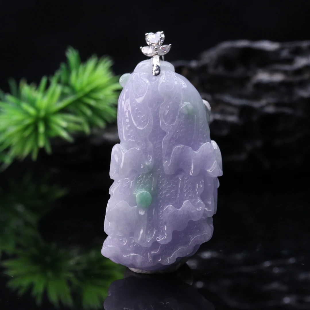 FC52天然缅甸翡翠A货18k白菜吊坠/900161/保利厦门拍卖