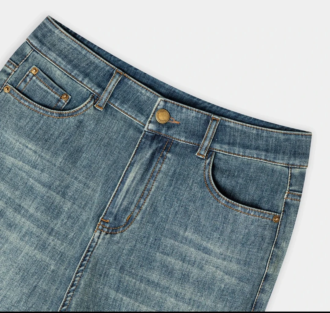 【可可心选】“薄薄万向弹”25夏季超薄四面弹八分休闲牛仔裤0112