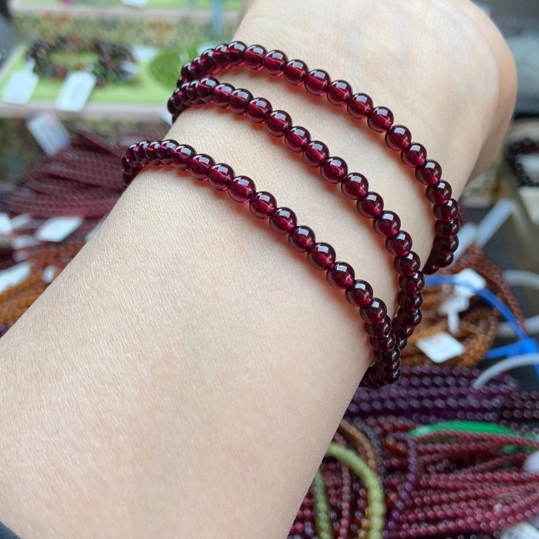 未镶嵌手串石榴石手串4.8