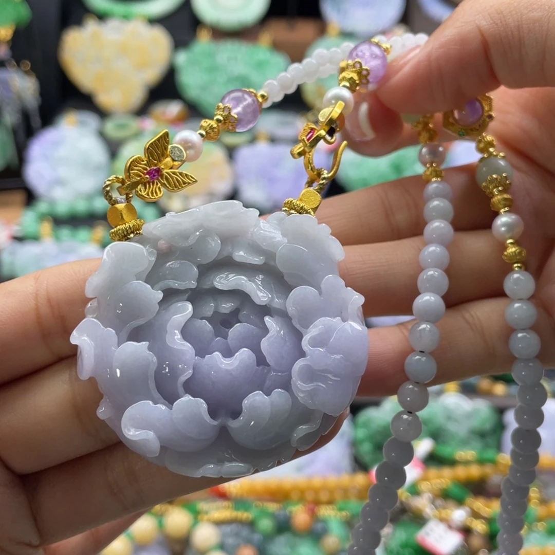 翡翠未镶嵌颈饰代编织