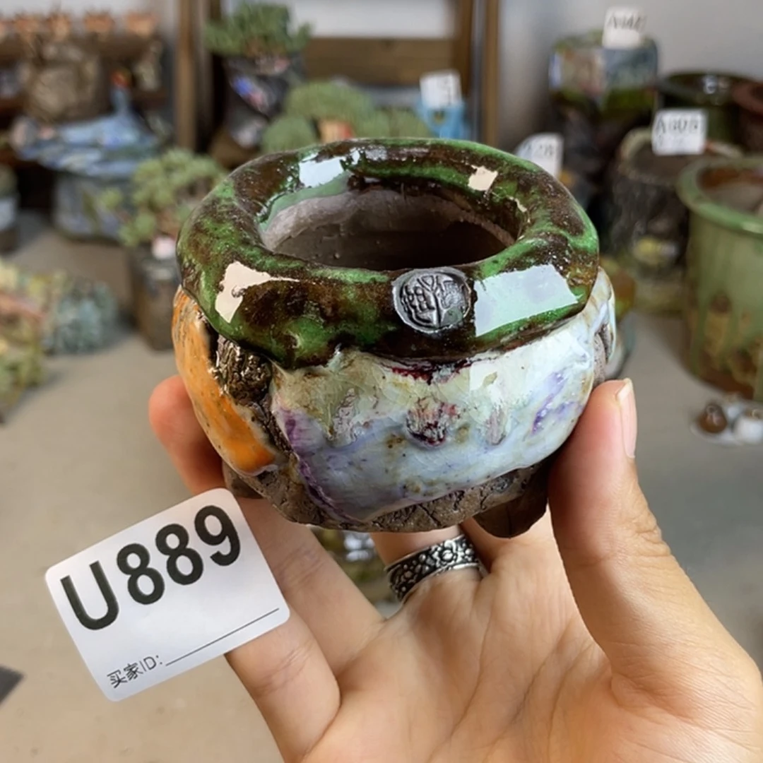 孤品 油画山石小包子 内口4.5左右