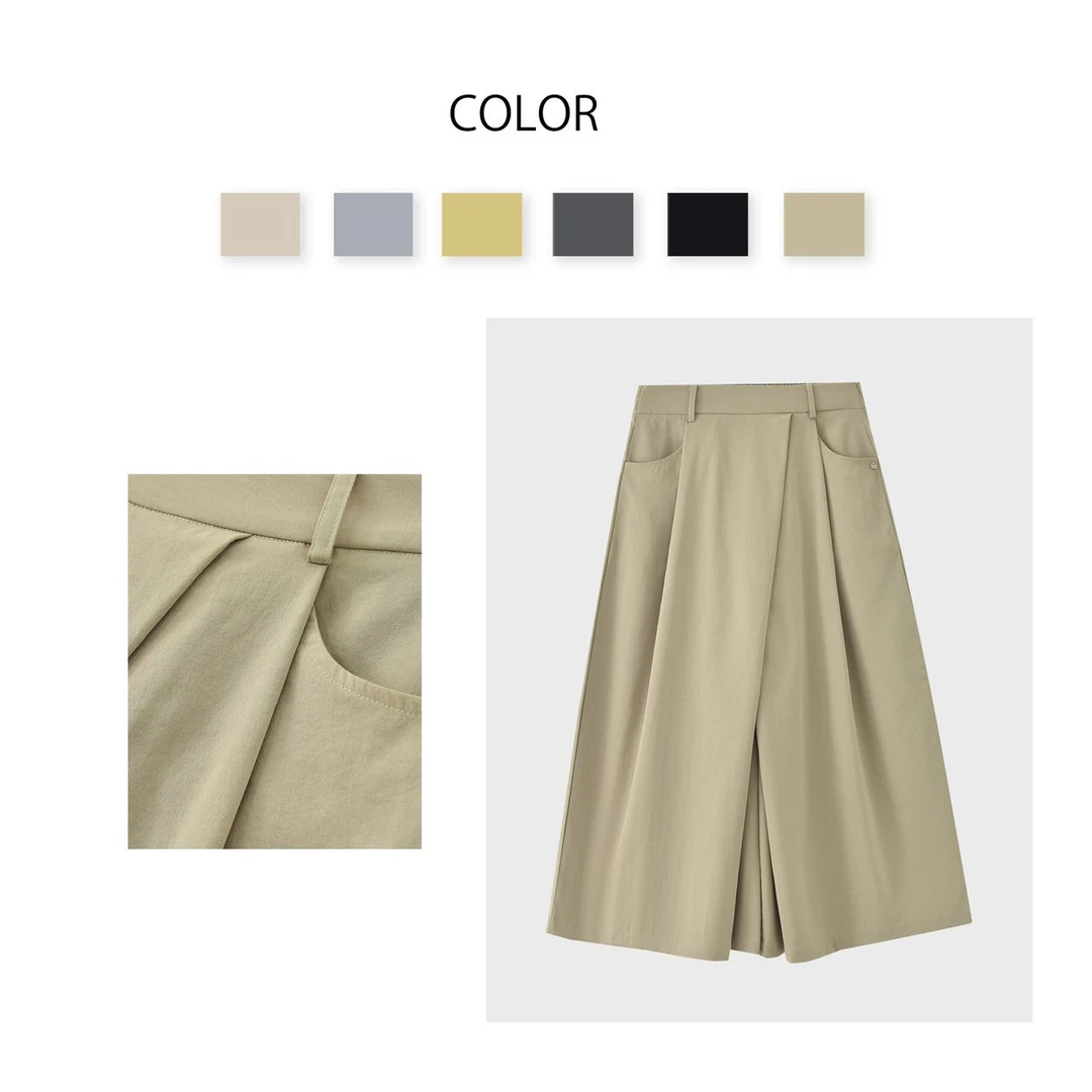 书家订单春夏新款定制宽松设计原创开叉半身裙