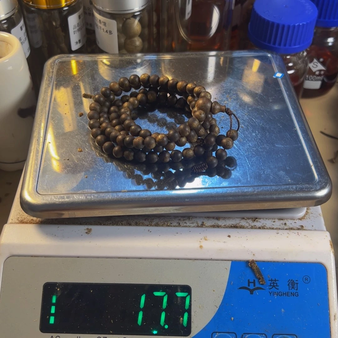 沉香沉香碎屑绿棋楠红骨凹身圆珠多圈