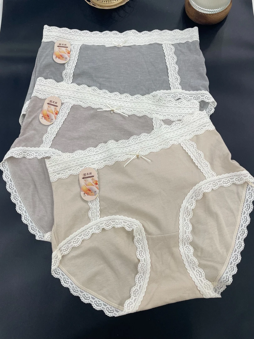 3条装 抑菌洛丽塔风蝴蝶成人女三角内裤大码日系时尚舒适