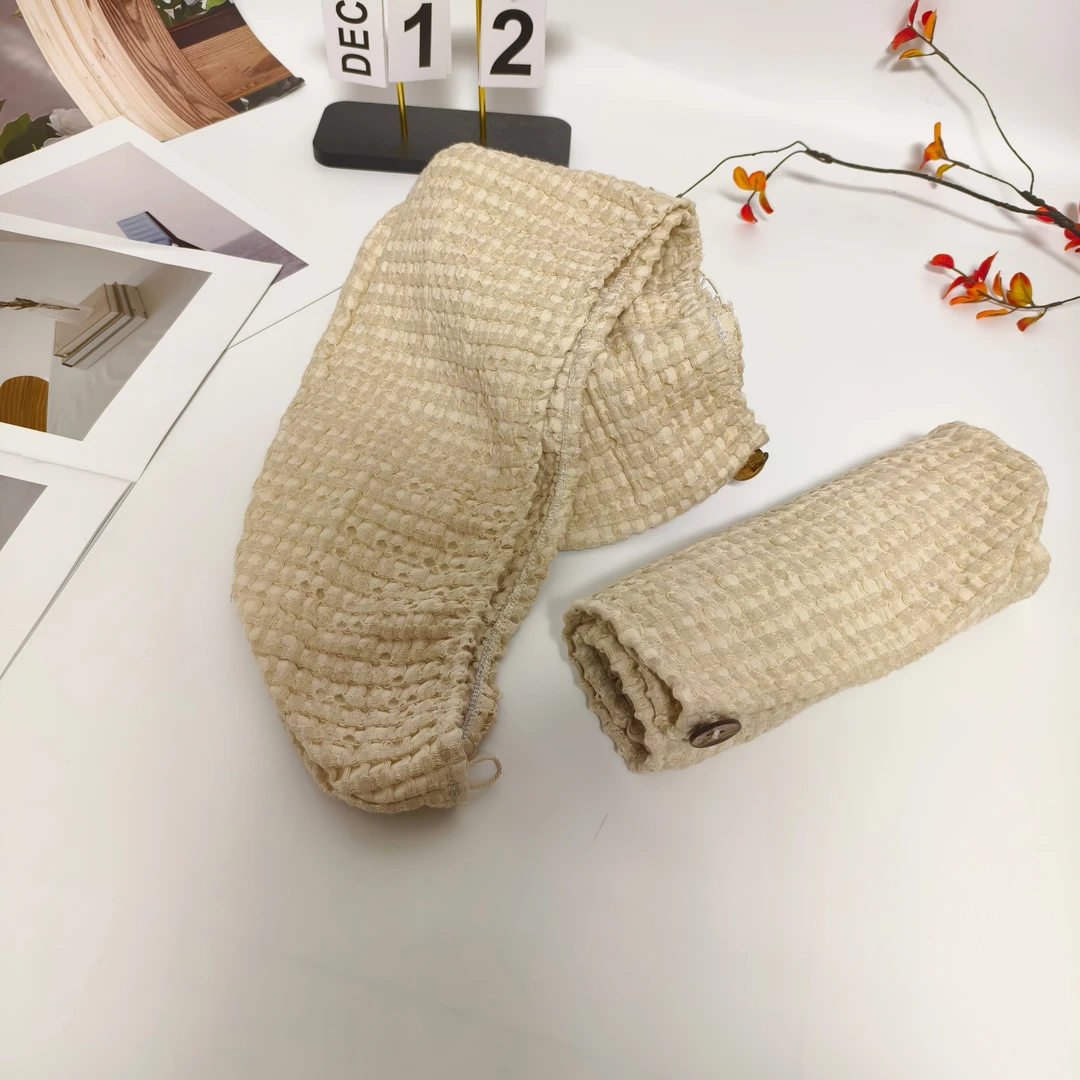 【汉麻干发帽】华夫格高克重加厚汉麻干发帽双层面料双倍吸水速干