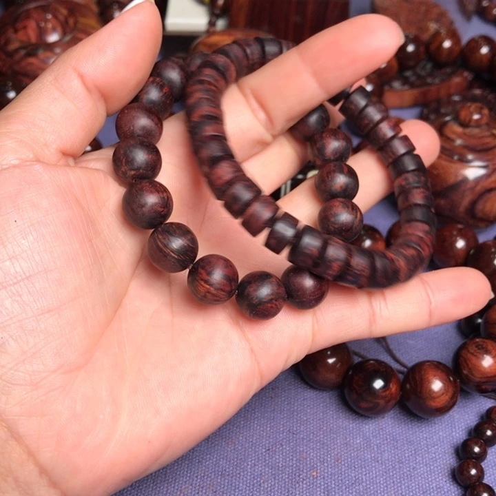 等***天黄花梨/降香黄檀手串/手链海南红降