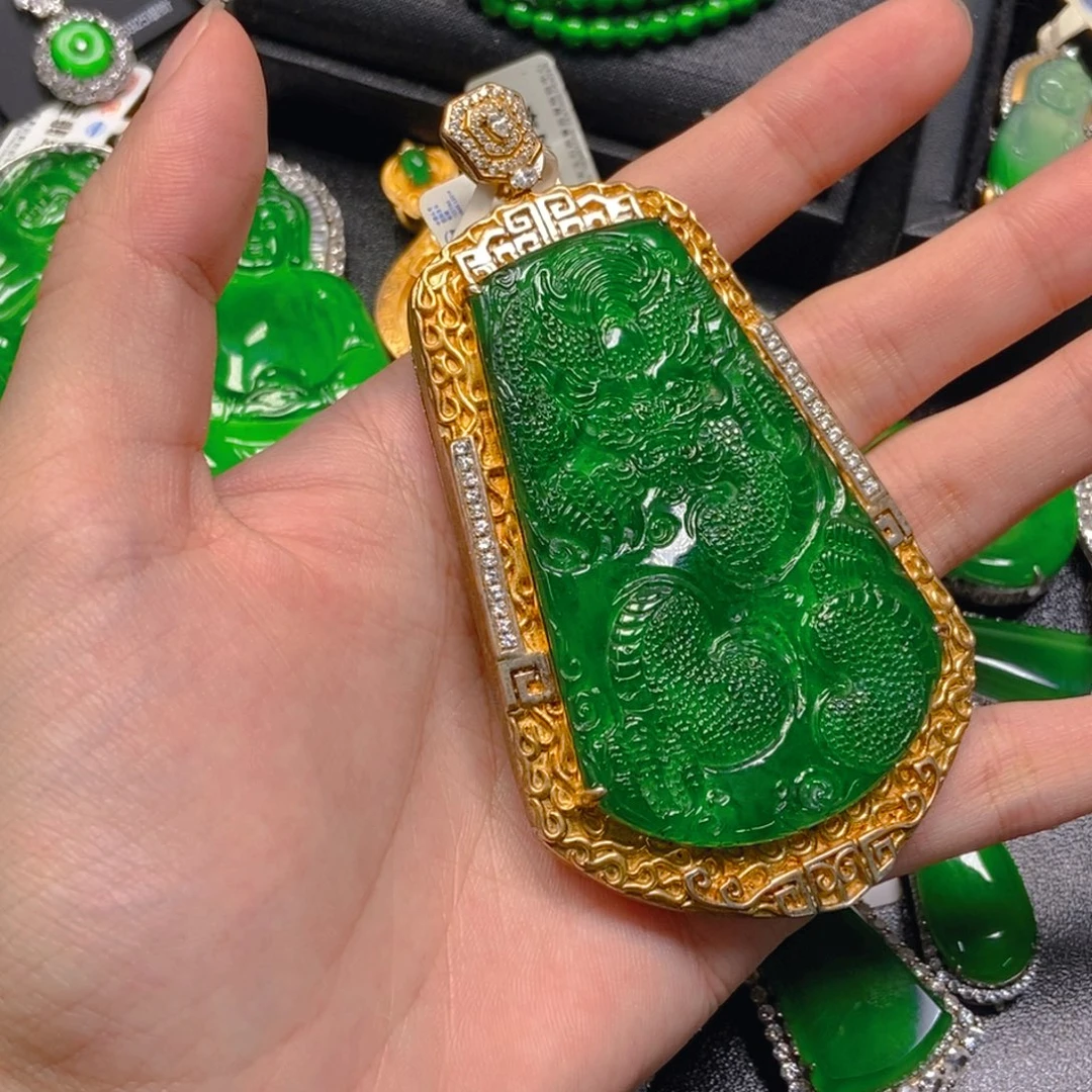 翡翠未镶嵌吊坠(不含链)