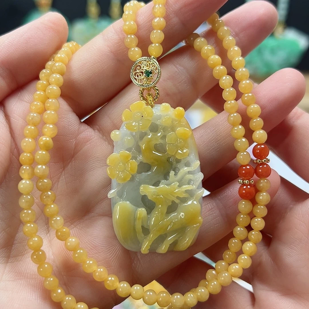 颈饰未镶嵌翡翠吊坠