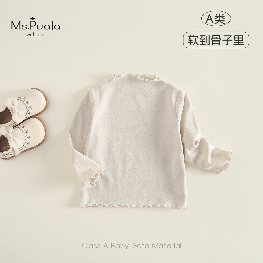 【Ms.Puala米坞蓝】2025年款衣服儿童婴幼童女宝宝长袖T恤打底衫柔