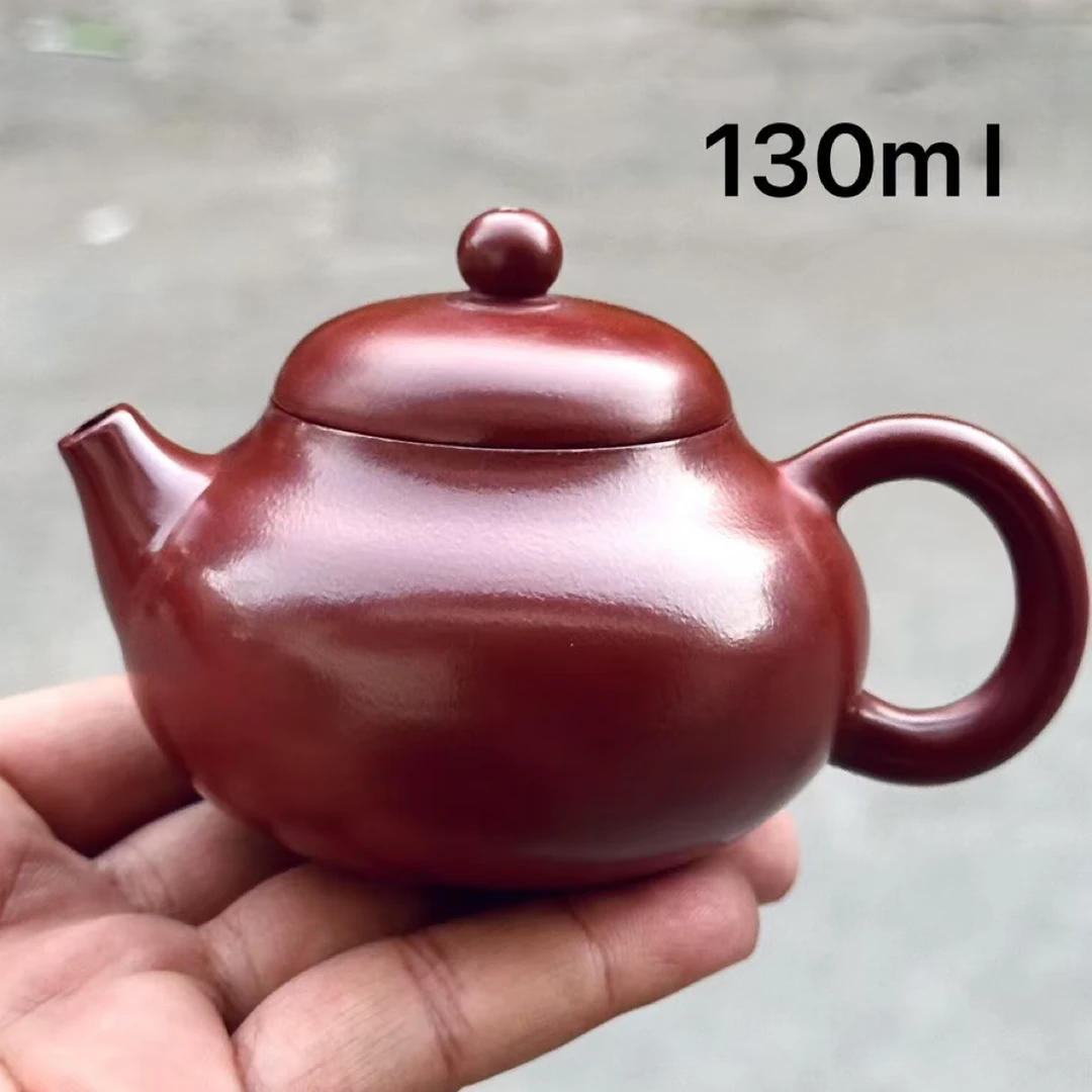 (大红袍文旦壶130cc)潮州手拉壶朱泥原矿泥料工夫茶壶纯手工拉胚