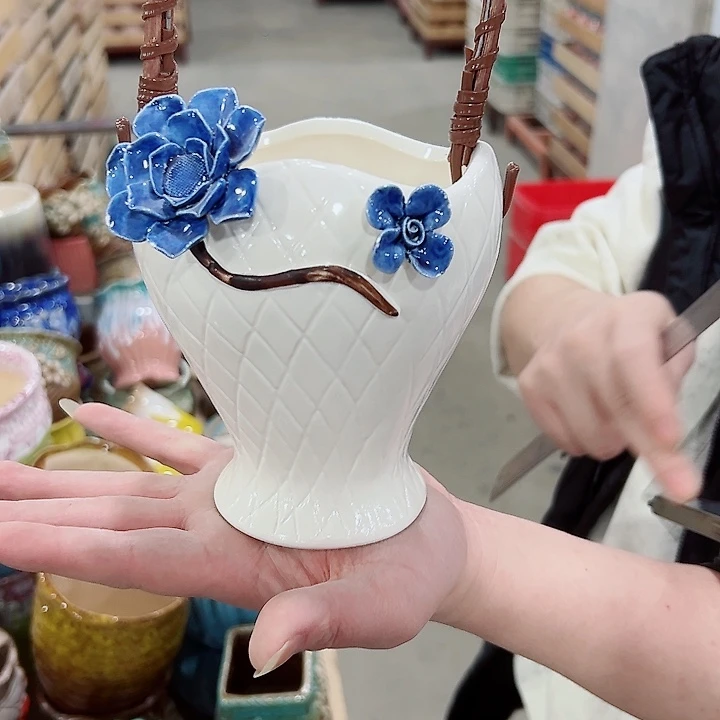 有孔.凑满10元发货多肉陶瓷花盆！