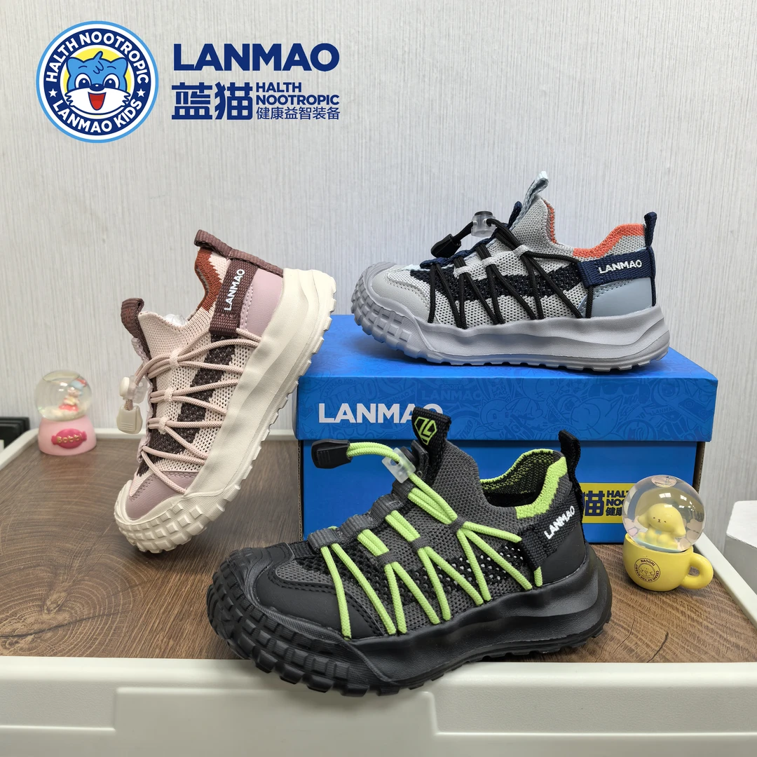 【蓝猫新品】蓝猫2025新款飞织网布儿童休闲运动鞋透气LM-2501002
