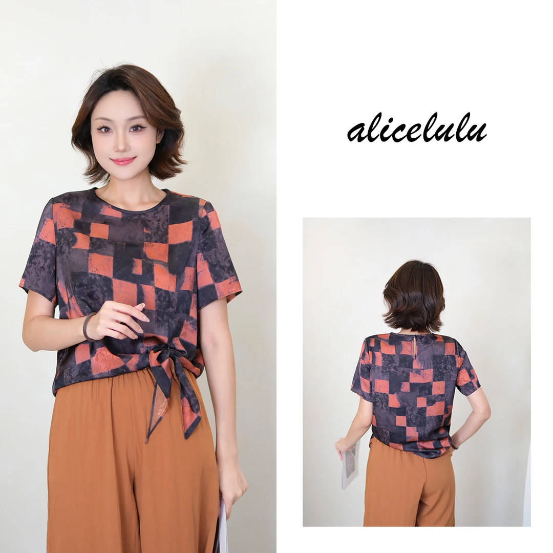 5 alicelulu 复古休闲圆领衬衫时髦下摆设计感 S2143472L