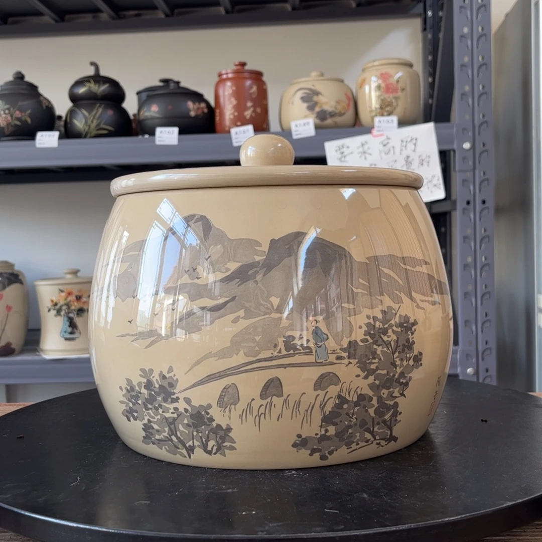 白泥水亮光存茶罐醒茶罐微瑕42