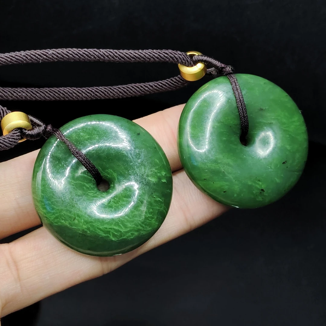 【老三珠宝】和田玉平安扣吊坠赠绳子X1【多样性发其一】约34-9mm