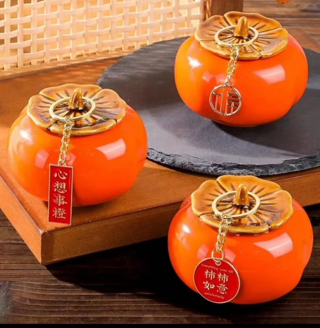 乔迁之喜订婚事事柿柿如意柿子摆件礼物乔迁新居礼品搬家入宅用品