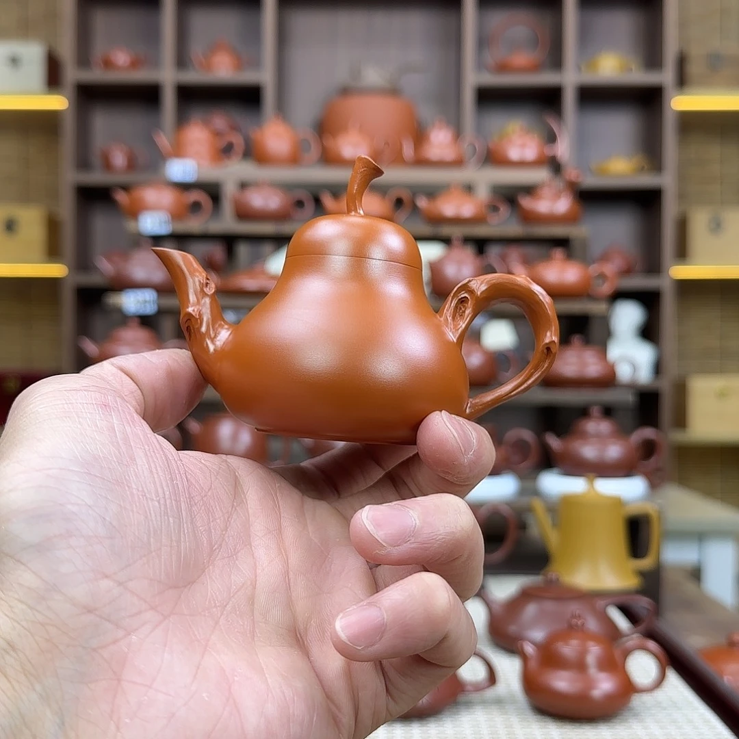 茶壶紫砂潮州手拉壶花器梨壶