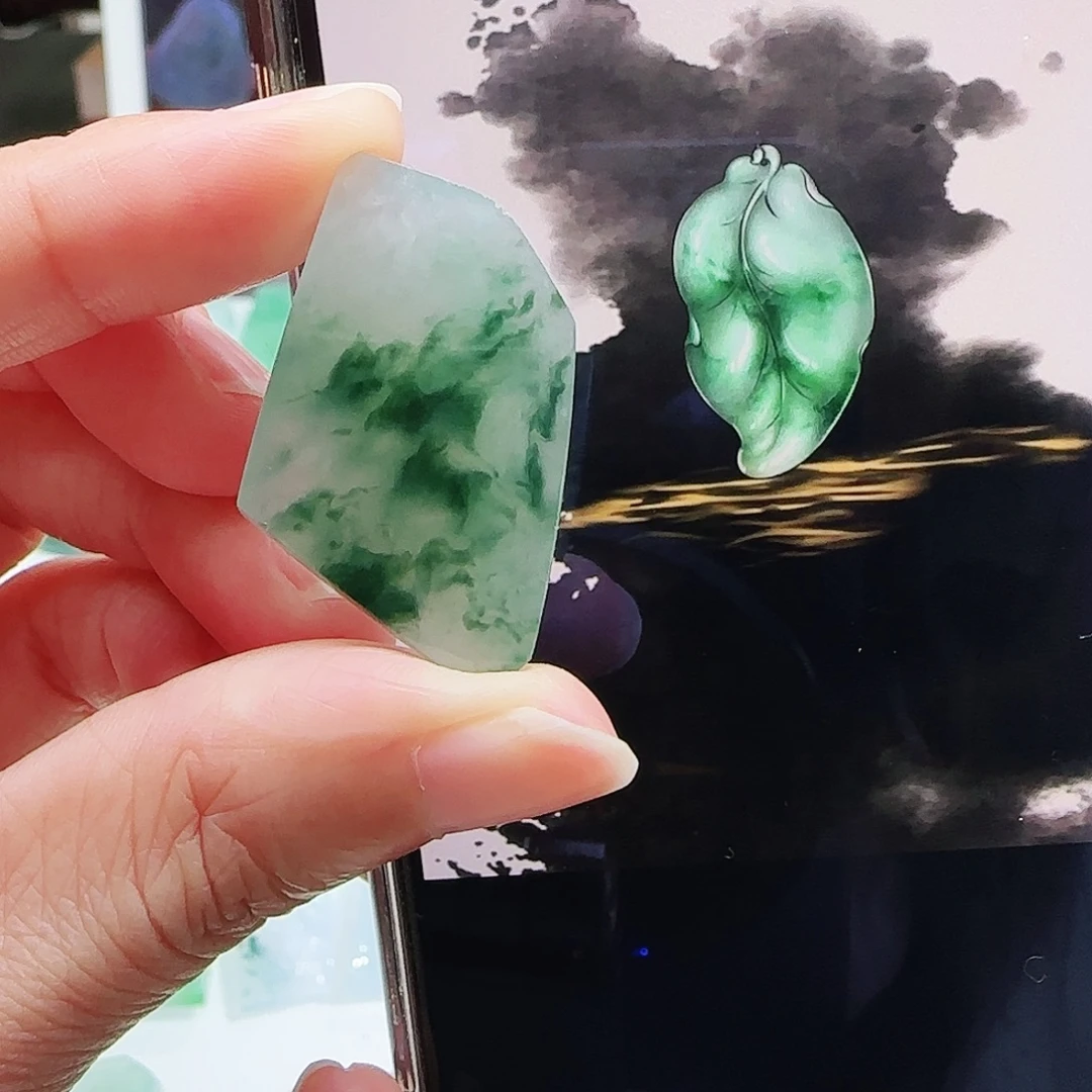 定制翡翠未镶嵌缅甸翡翠挂件