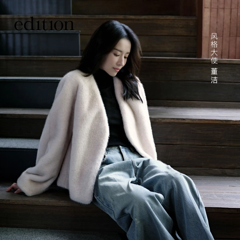 【董洁同款】edition精英衣橱系列高领云朵绵羊毛#EBD4SWT014
