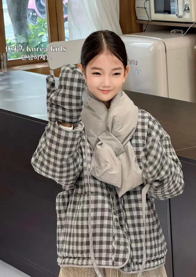 米卿兔童装女童羽绒服2025新款洋气森系女孩冬装外套时尚双面穿