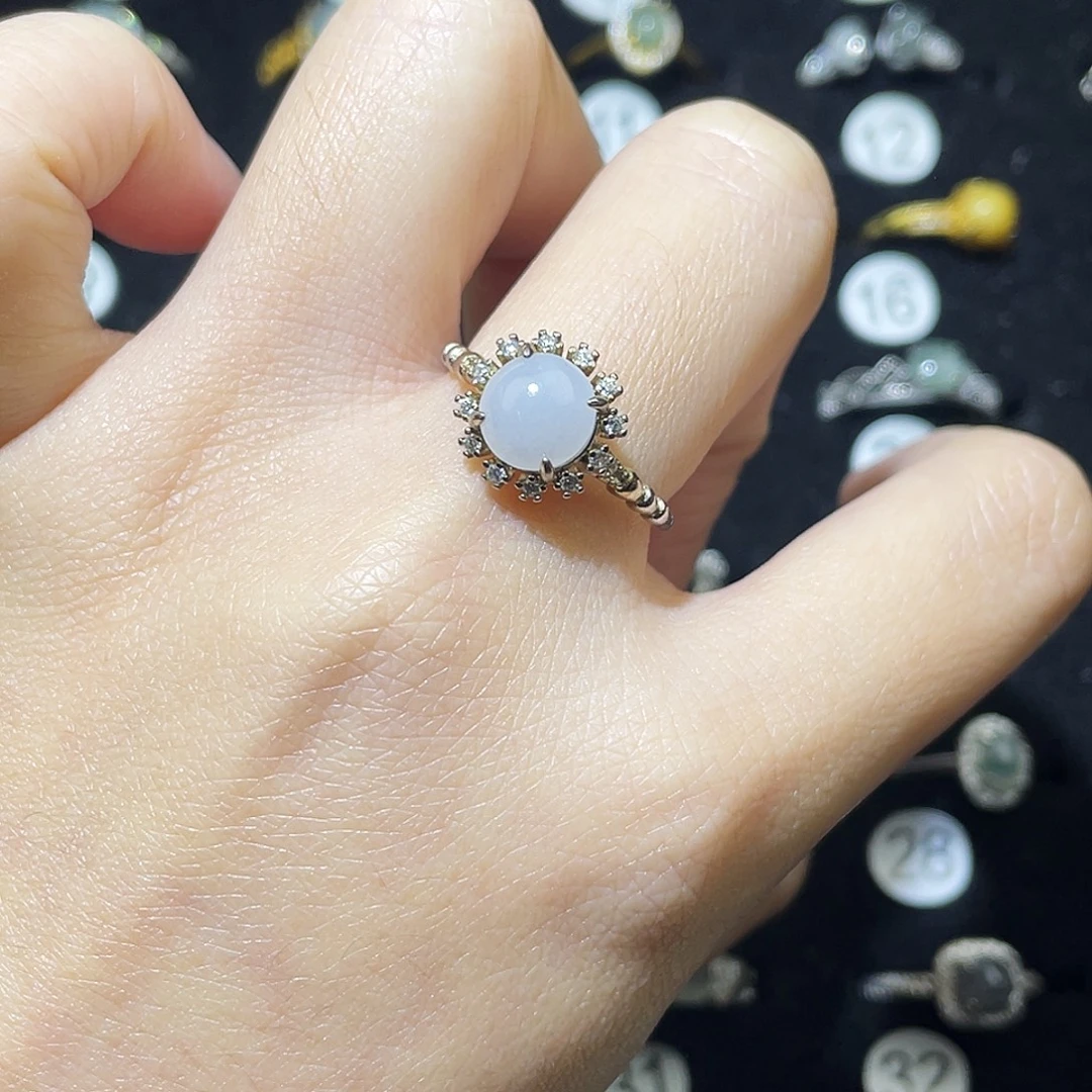 翡翠未镶嵌戒指戒指