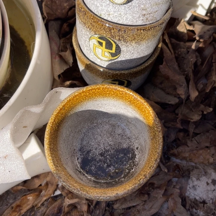 日用百货雪花釉杯子5个