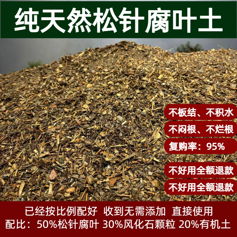 风化石配松针腐叶土盆景专用土绿植盆栽用土不板结透水透气松针土