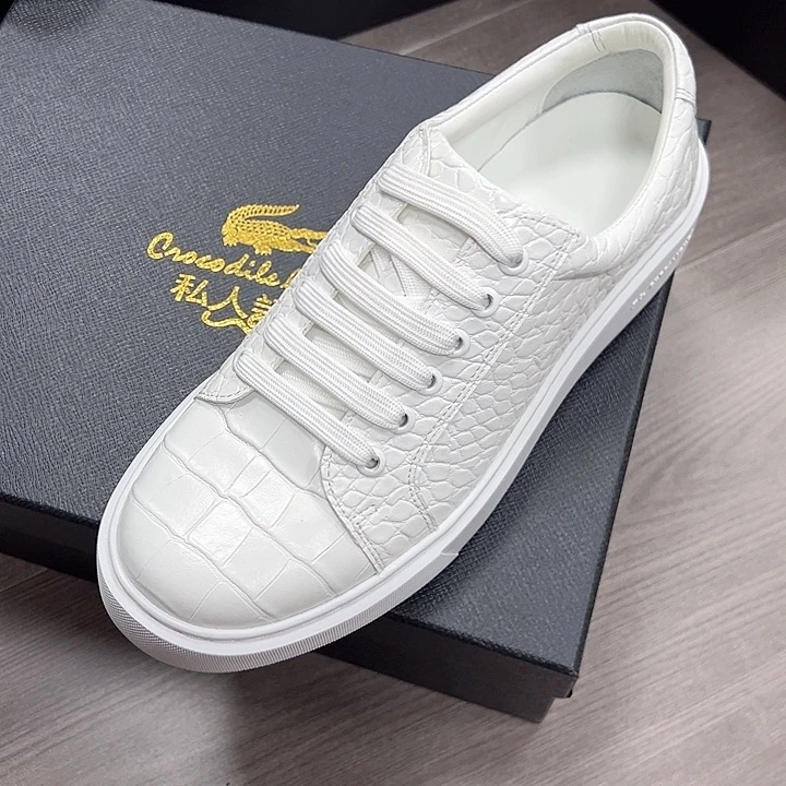 鳄鱼皮（革）宁***远小白鞋38